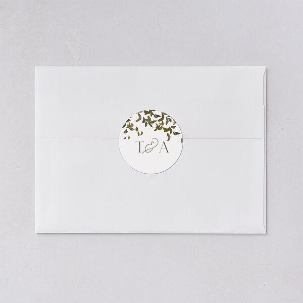 Graceful Chuppah Wedding Stickers Pure White Circle