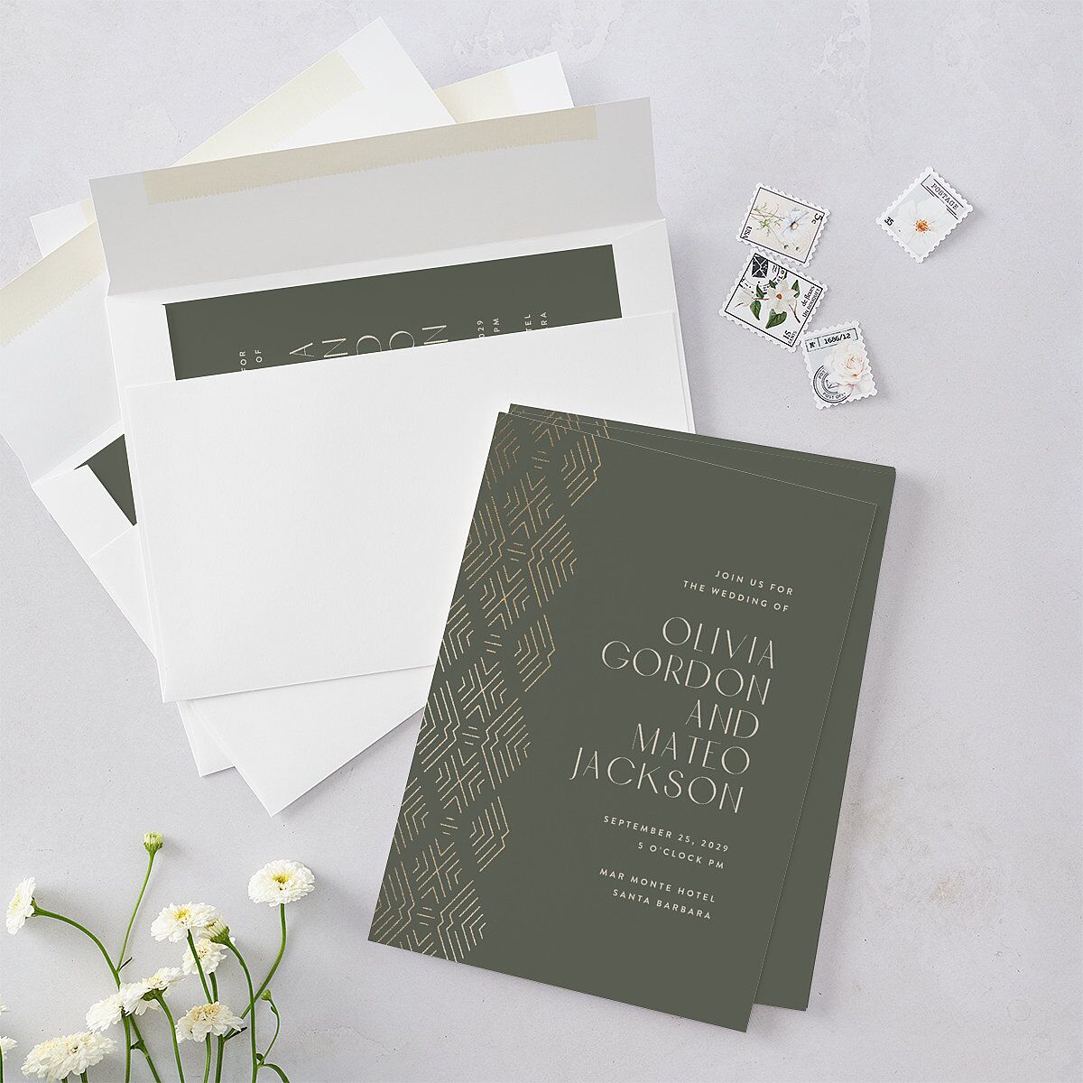 Boho Texture Wedding Invitations — view 4