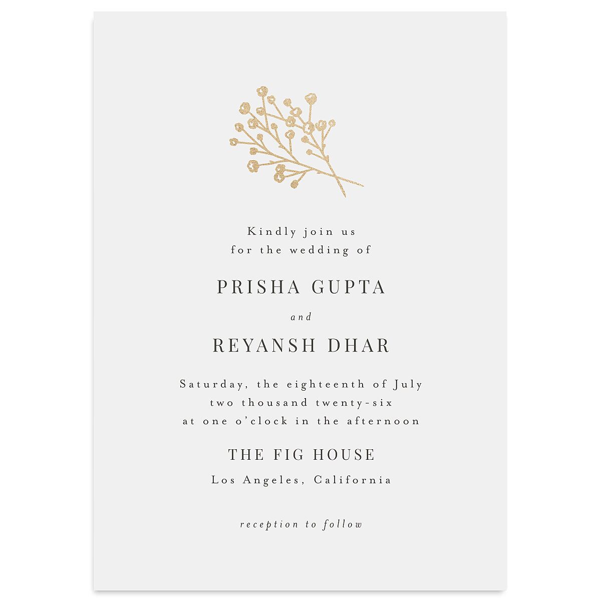 Baby's Breath Wedding Invitations