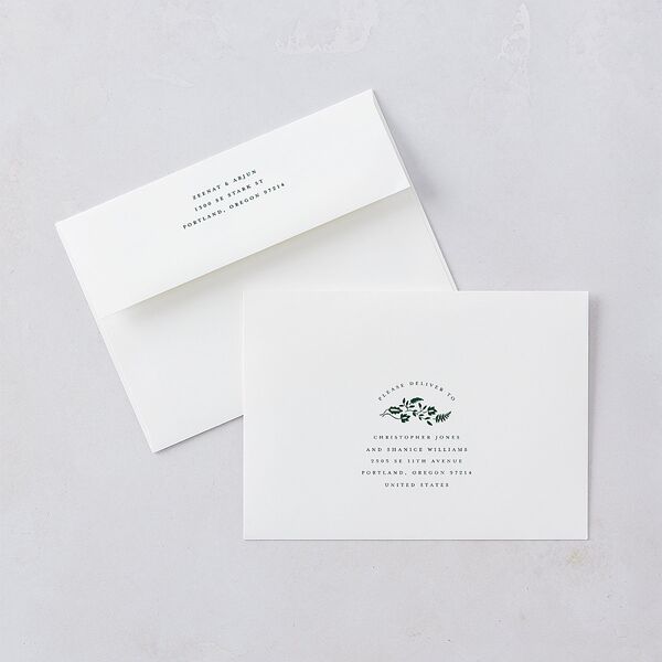Rustic Kingdom Wedding Invitations Gold Dark Green Signature Blank No Standard