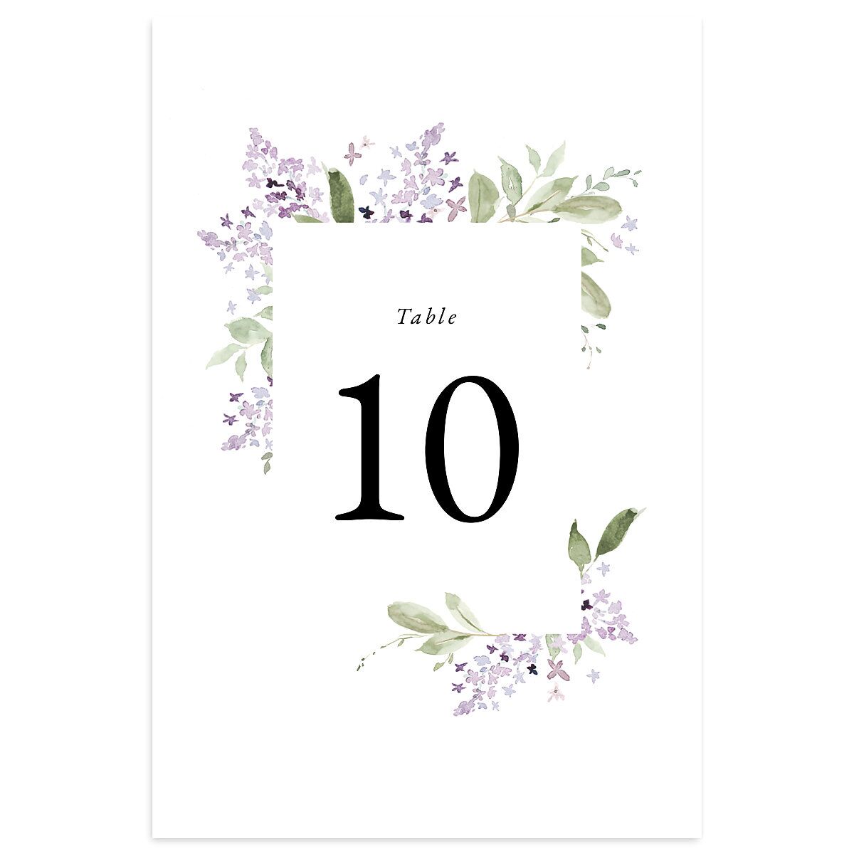 Delicate Lilac Table Numbers