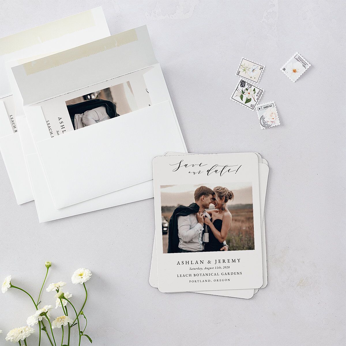 Simply Elegant Save The Date Magnets — view 3