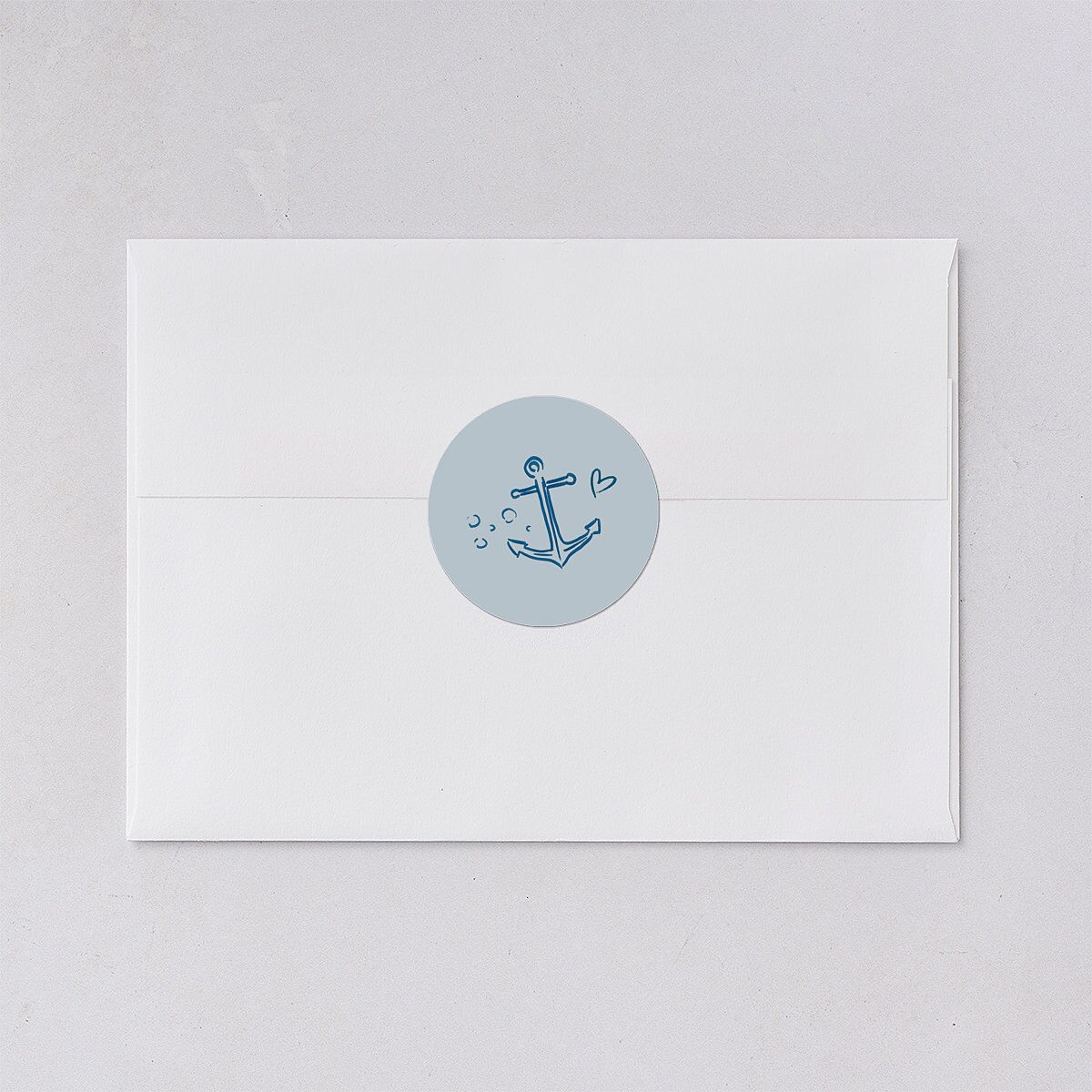 Nautical Border Wedding Stickers French Blue Sticker