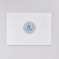 Nautical Border Wedding Stickers French Blue Sticker