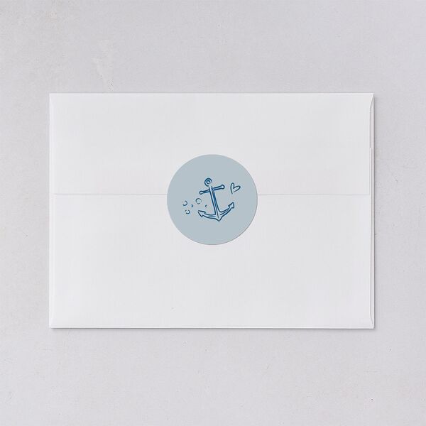 Nautical Border Wedding Stickers French Blue Sticker