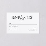 Nothing Fancy All-in-One Wedding Invitations Pure White Signature Light Both Recipient and Return Addresses No