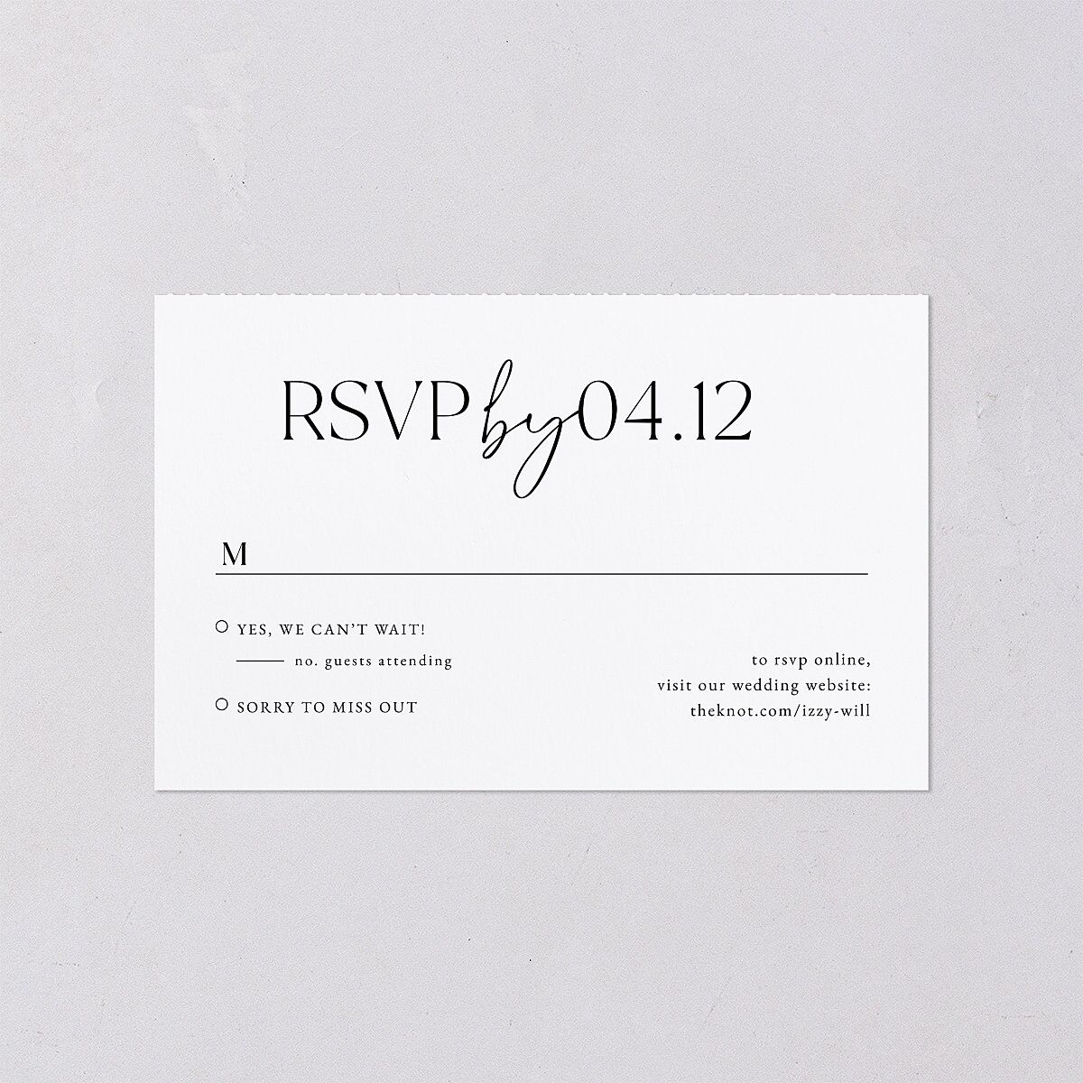 Nothing Fancy All-in-One Wedding Invitations — view 4