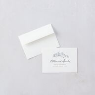 Romantic Branches Wedding Response Cards Navy Signature Standard