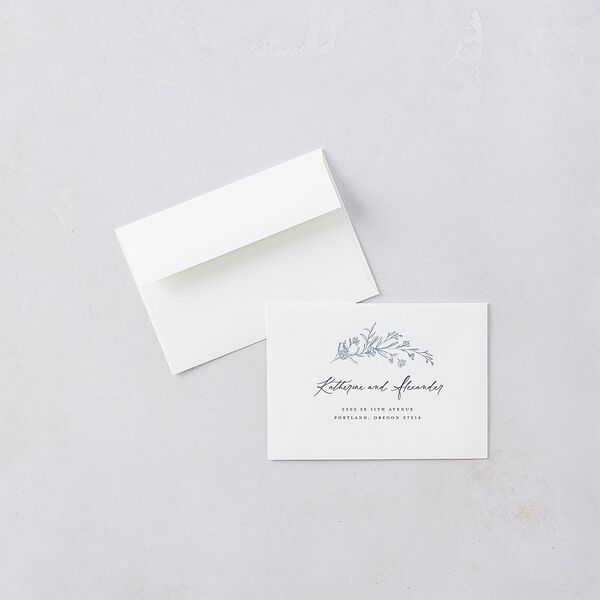 Romantic Branches Wedding Response Cards Navy Signature Standard