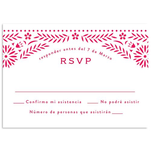 Papel Picado De Mexico Wedding Response Cards Malibu Signature Standard