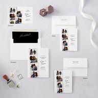 Modern Photobooth Save The Date Magnets Pure White Magnet Paper