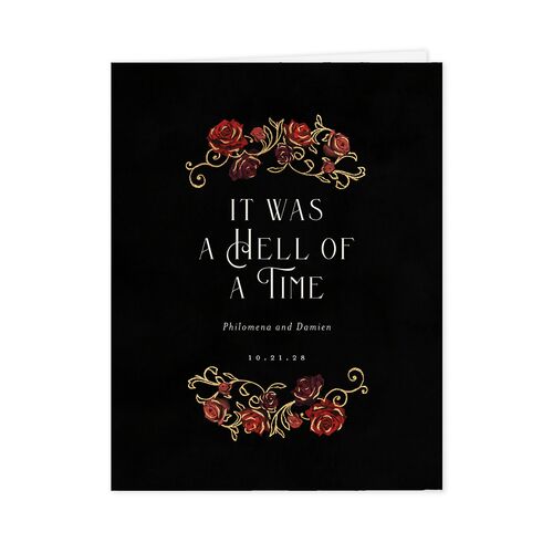 Gothic Gate Foil Thank You Cards Gold Licorice