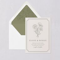 Vintage Botanical Sketch Euro Envelope Liners Dark Camo Luxe