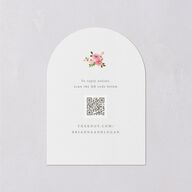 Watercolor Floral Crest Wedding Response Cards Shell Pink Signature Arch