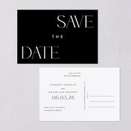 Modern Initials Save The Date Postcards  Olive