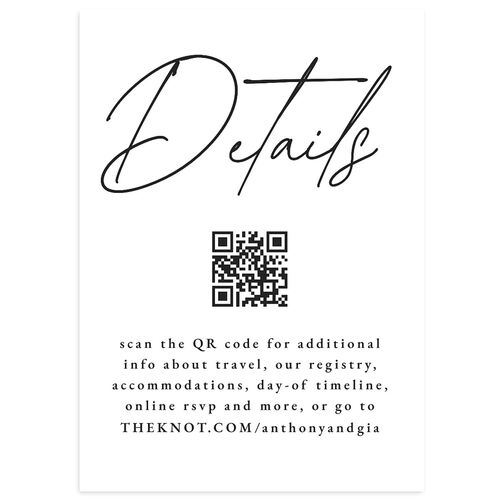 Corner Date Wedding Event Detail Cards Midnight Signature Standard