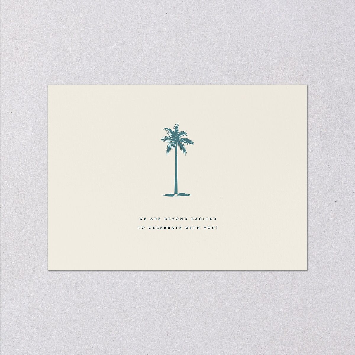 Palm Tree Icon Wedding Response Cards Tide Pool Signature Standard