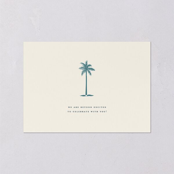 Palm Tree Icon Wedding Response Cards Tide Pool Signature Standard