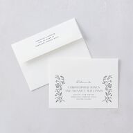 Ornate Storybook Wedding Invitations Dark Emerald Signature Blank No Standard