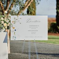 Dainty Wildflowers Standard Direction Sign Large Sunflower Standard Indoor Foam Core L Direction