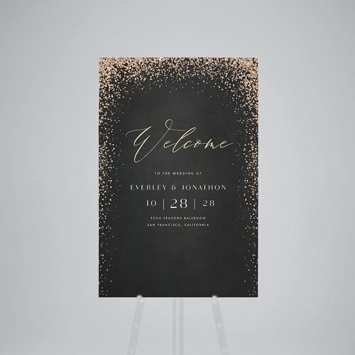Sparkling Romance Standard Welcome Sign Large Licorice Standard Outdoor Corrugated L Welcome