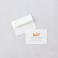 Autumn Frame Wedding Response Cards Gold Raw Sienna Signature Standard