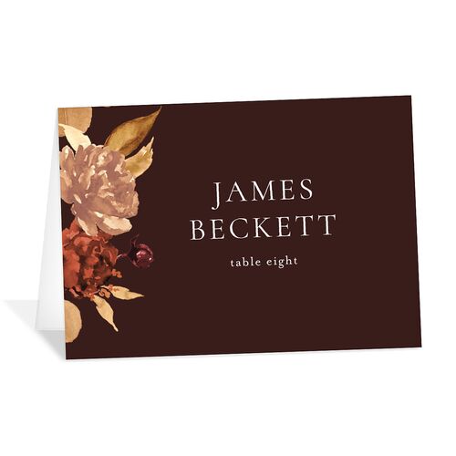 Timeless Bouquet Place Cards Chocolate Signature