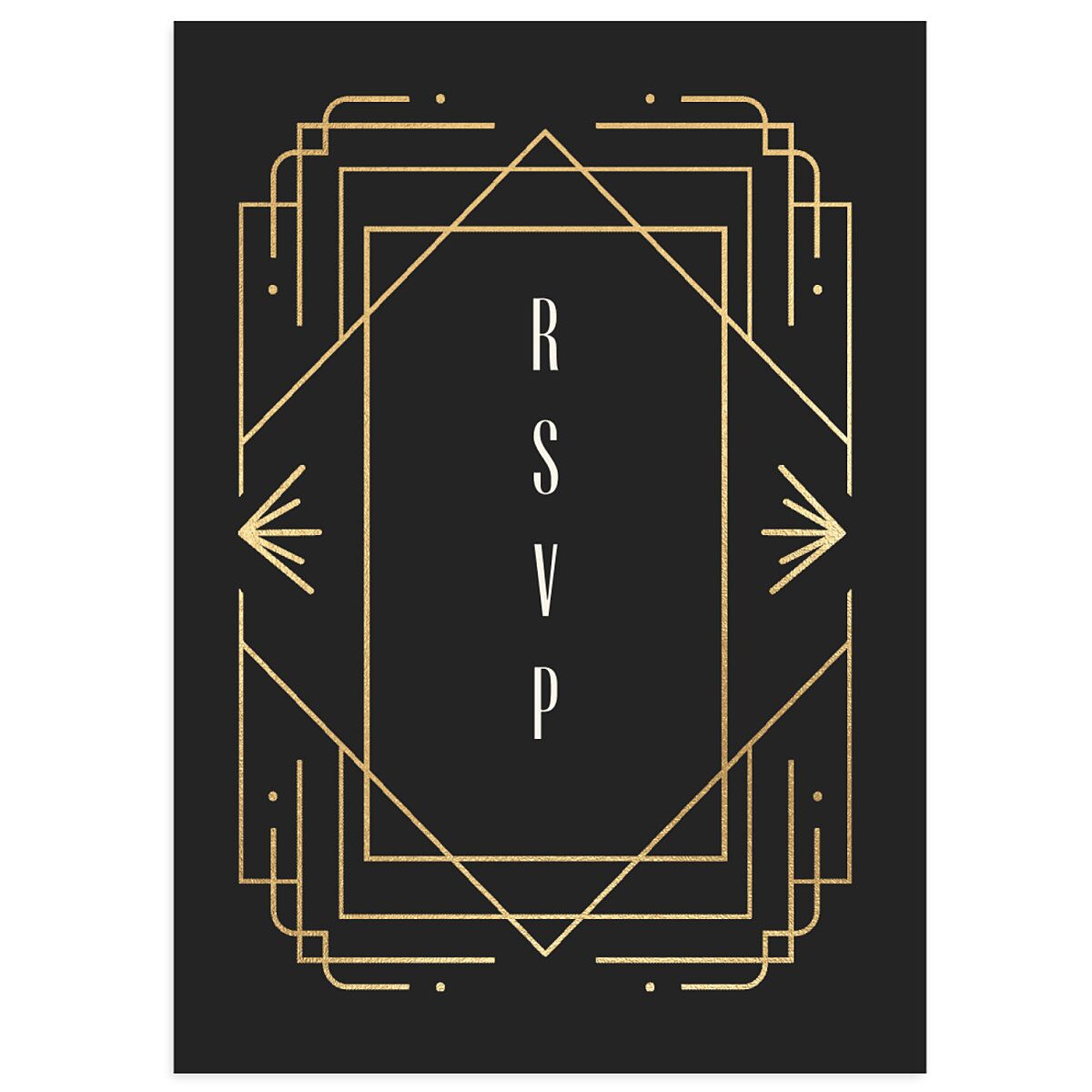 Vintage Deco Wedding Response Cards