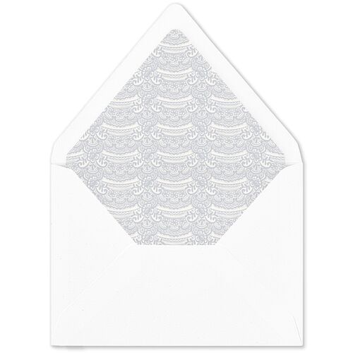 Elegant Lace Euro Envelope Liners Ice Blue Luxe