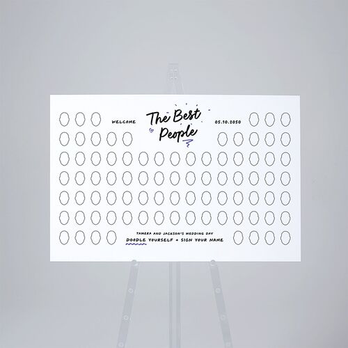 Draw Yourself Guest Interactive Standard Welcome Sign Large Pure White Standard Outdoor Corrugated L Welcome
