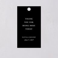 Gilded Wreath Favor Gift Tags Gold Pure White Signature