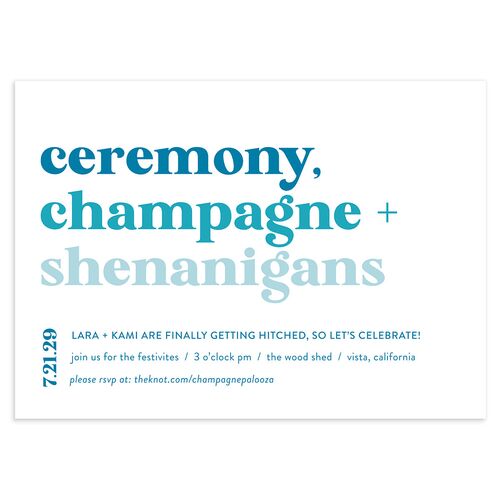 Vibrant Bold Wedding Invitations Cruise Signature Blank No Standard
