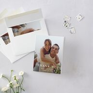 Timeless Floral Thank You Cards Dusty Blue