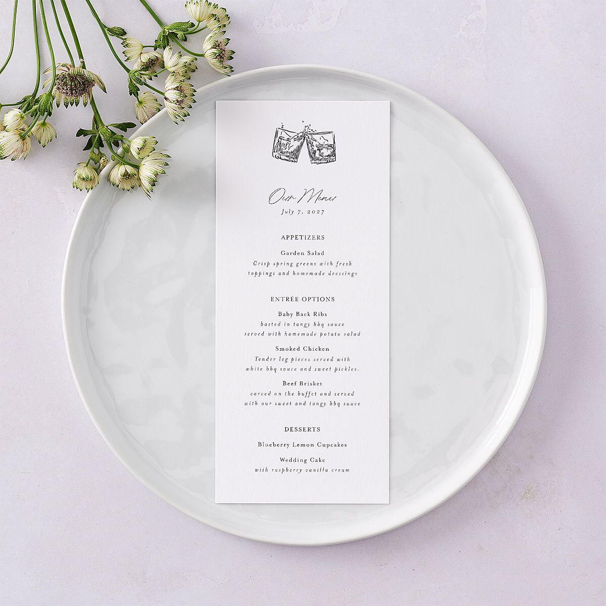 Western Wild Horses Menus Licorice Signature