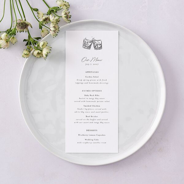 Western Wild Horses Menus Licorice Signature