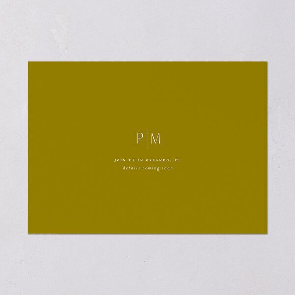 Hawaiian Tropical Monstera Frame Save the Date Cards Scottish Green Signature smooth Blank No Standard