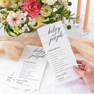Painted Minimal Wedding Programs Midnight Signature