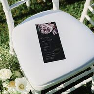 Modern Rose Wedding Programs Plum Signature