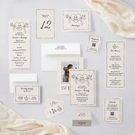 Vintage Lovebird Banner Place Cards Linen Signature