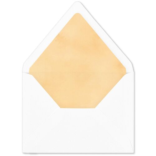 Watercolor Palm Crest Euro Envelope Liners Apricot Luxe