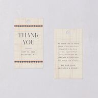 Western Tapestry Favor Gift Tags Linen Signature