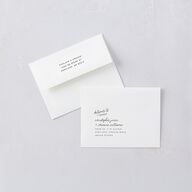Sunny Day Modern Script Save the Date Petite Cards Pure White Signature smooth Blank Standard No
