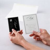Lasting Frame QR Code RSVP Cards Pure White Signature Standard
