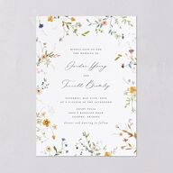 Dainty Wildflowers Wedding Invitations Sunflower Signature Blank No Standard