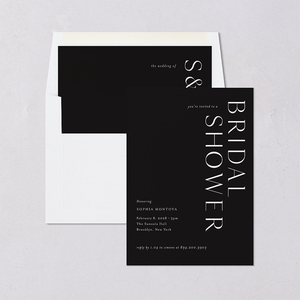 Timeless Elegance Bridal Shower Invitations — view 4