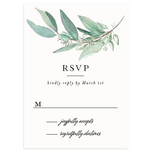 Lush Greenery Response Cards Midnight Signature Standard
