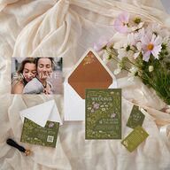 Wildflower Nouveau Favor Gift Tags Dark Camo Signature