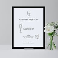 Refined Monogram Standard Bar Tabletop Sign Small Midnight Standard Indoor Foam Core S Tabletop Bar