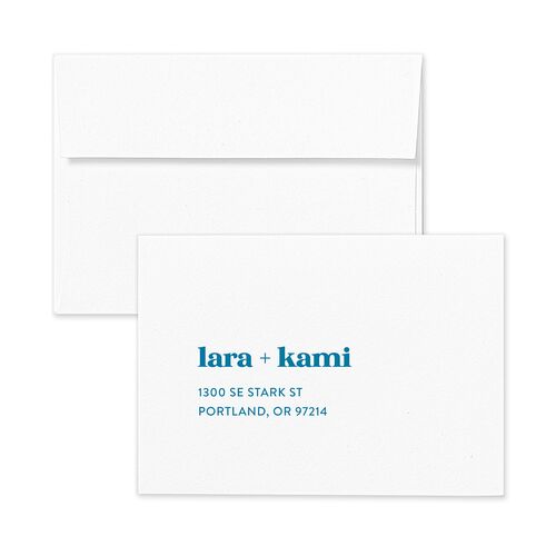 Vibrant Bold Wedding Response Card Standard Envelopes White Cruise Return Address Signature Standard