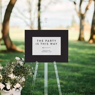 Blooming Botanical Standard Direction Sign Medium Midnight Standard Indoor Foam Core M Direction